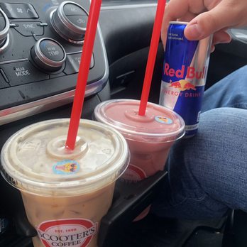 Scooter's Coffee - Iced Vanilla Latte, Wild Berry vertigo with Red Bull. - Coffee & Tea Near Me - Kearney, Nebraska Scooter's Coffee - Iced Vanilla Latte, Wild Berry vertigo with Red Bull. - Coffee & Tea Near Me - Kearney, Nebraska