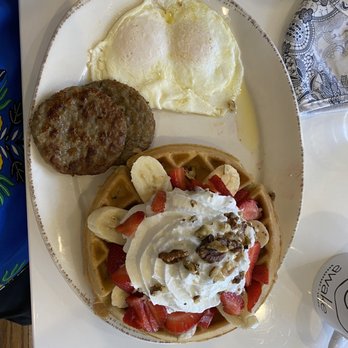Awake - Strawberry Waffle plate - Breakfast & Brunch Near Me - Carrollton, Texas Awake - Strawberry Waffle plate - Breakfast & Brunch Near Me - Carrollton, Texas