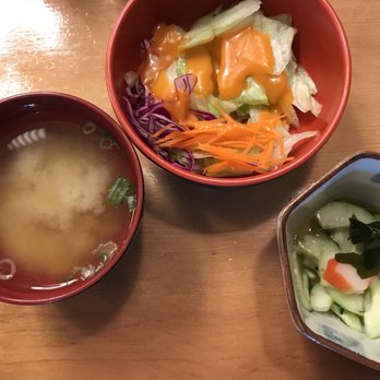 Izumi - Our tempura lunch came with cucumber/seaweed pickles, salad and miso soup. All small and delicious. - Sushi Bars Near Me - Kirkland, Washington Izumi - Our tempura lunch came with cucumber/seaweed pickles, salad and miso soup. All small and delicious. - Sushi Bars Near Me - Kirkland, Washington