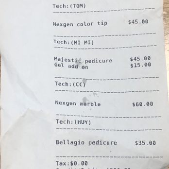 Bellagio Nails and Spa - I was shocked when I went to pay and he said $200. I had the gal who did my daughters nail remove the "marble" paint from my nails. - Nail Salons Near Me - McKinney, Texas Bellagio Nails and Spa - I was shocked when I went to pay and he said $200. I had the gal who did my daughters nail remove the "marble" paint from my nails. - Nail Salons Near Me - McKinney, Texas