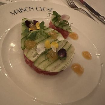 Maison Close Restaurant - Tuna Tartare - French Near Me - New York, New York Maison Close Restaurant - Tuna Tartare - French Near Me - New York, New York