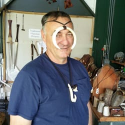 Hawaiian Cultural Center - Stan the artist demoing a piece