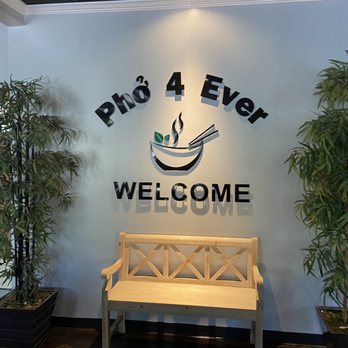 Pho 4 Ever - Cute bench and restaurant sign. - Vietnamese Near Me - Memphis, Tennessee