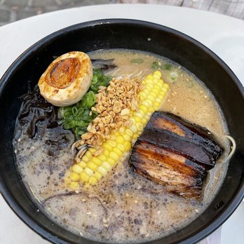 DOMU - Dr. Phillips - Richie Rich ramen with added corn - Ramen Near Me - Orlando, Florida DOMU - Dr. Phillips - Richie Rich ramen with added corn - Ramen Near Me - Orlando, Florida