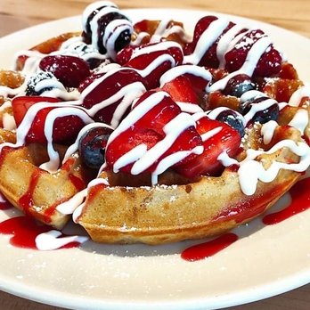 Hills Cafe - Very Berry Waffle - Cafes Near Me - Lewisville, Texas