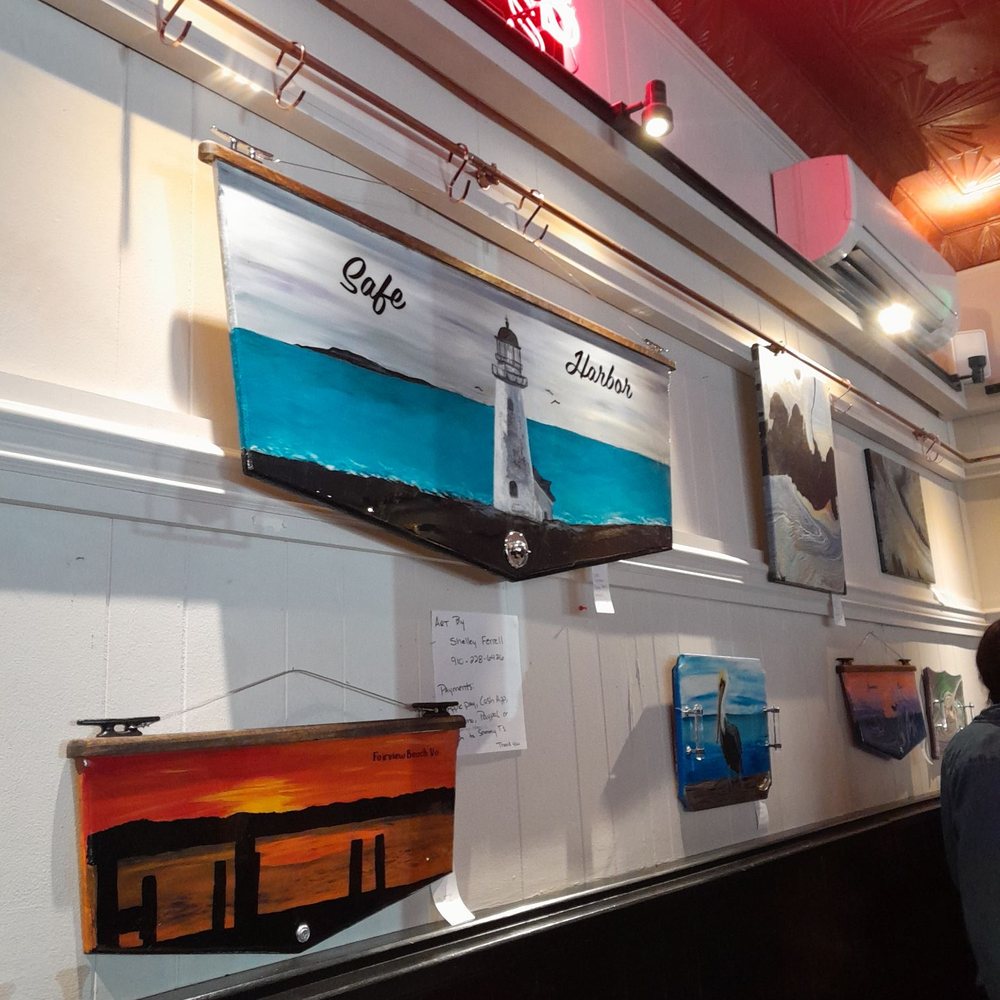 Sammy T's - Acrylic art on display and for sale on back wall of Sammy T's restaurant - American Near Me - Fredericksburg, Virginia Sammy T's - Acrylic art on display and for sale on back wall of Sammy T's restaurant - American Near Me - Fredericksburg, Virginia