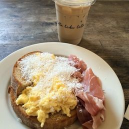 Prosciutto & Parmesan Scrambled Egg Plate