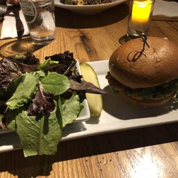 Pier 115 - Fried chicken sandwich with mixed greens - Sports Bars Near Me - Edgewater, New Jersey Pier 115 - Fried chicken sandwich with mixed greens - Sports Bars Near Me - Edgewater, New Jersey