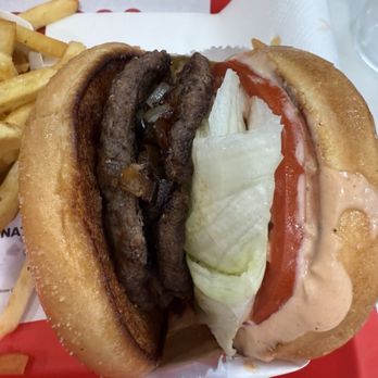 In-N-Out Burger - Hamburger - double meat - Fast Food Near Me - Fresno, California In-N-Out Burger - Hamburger - double meat - Fast Food Near Me - Fresno, California