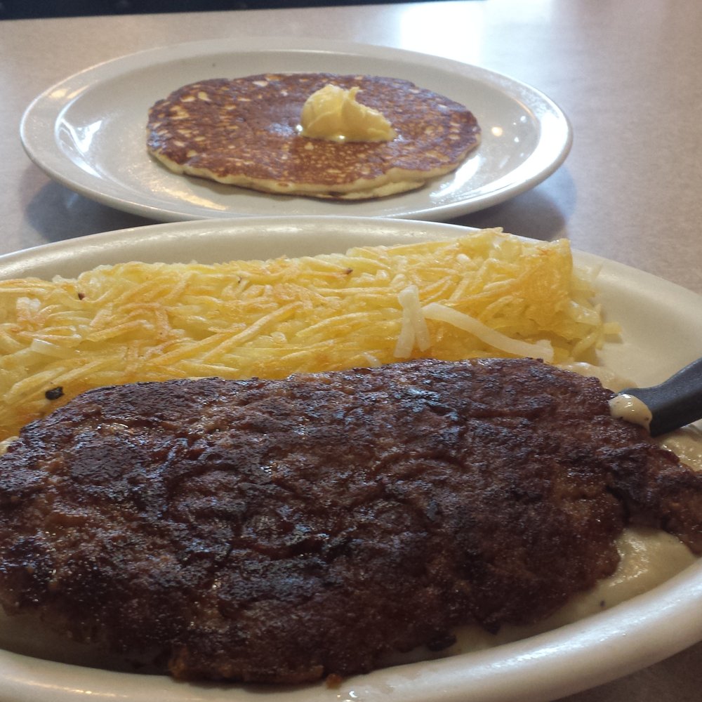 Addie's - Chicken-fried steak made from hamburger. I had never seen that before in my life. Yeech. - Breakfast & Brunch Near Me - Boise, Idaho Addie's - Chicken-fried steak made from hamburger. I had never seen that before in my life. Yeech. - Breakfast & Brunch Near Me - Boise, Idaho