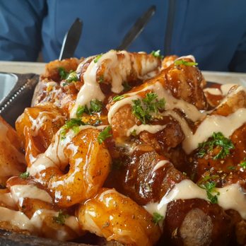 Rosako's Restaurant - Sweet  Potato  with shrimp and breaded chicken for $30?? - Soul Food Near Me - Bedford, Texas