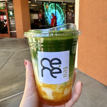 Ceré Tea - Mango matcha latte - Bubble Tea Near Me - Milpitas, California Ceré Tea - Mango matcha latte - Bubble Tea Near Me - Milpitas, California
