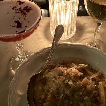 Da Toscano - Braised Artichokes and la violetta cocktail - Italian Near Me - New York, New York