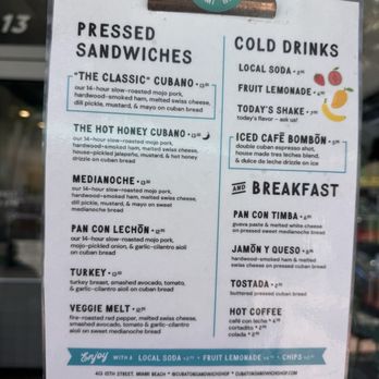 Cubatón Sandwich Shop - Cuban Near Me - Miami Beach, Florida