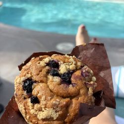 Joe Merchant’s Coffee & Provisions - Blueberry muffin $5... big and delicious!