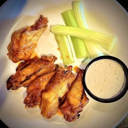 Buffalo Wings with Ranch, char buff (Addy's Style)