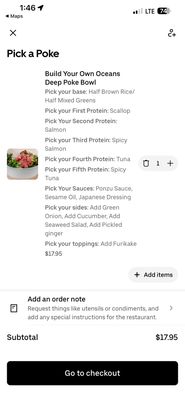 Menu photo 1 Pick a Poke West Covina, CA