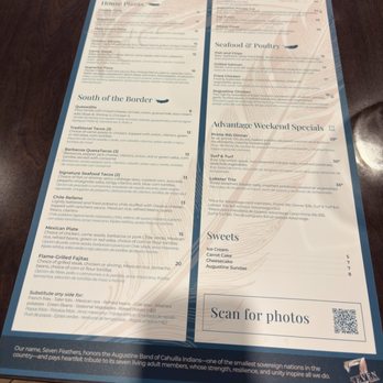 Seven Feathers - Menu 6/2026 - Salad Near Me - Coachella, California