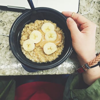 Shake Smart - PB&BANANA OATMEAL. They changed their portions (smaller) and packaging. Nice cup to a small bowl. - Juice Bars & Smoothies Near Me - San Diego, California