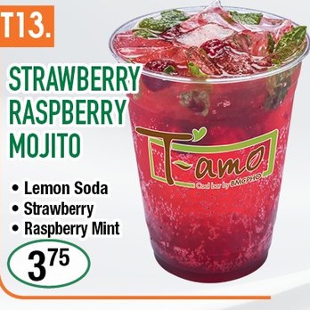 T-amo - T13. Strawberry Raspberry Mojito - Bubble Tea Near Me - Covina, California T-amo - T13. Strawberry Raspberry Mojito - Bubble Tea Near Me - Covina, California