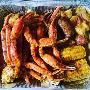 Fat & Fine Crab Shack - 1lb snow crab (4 clusters), shrimp, and LCB sides (no egg, extra corn) - Seafood Near Me - Brunswick, Georgia