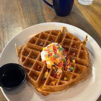 The Local - Fruity pebble waffle! - Coffee & Tea Near Me - Jacksonville, Florida The Local - Fruity pebble waffle! - Coffee & Tea Near Me - Jacksonville, Florida