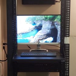 Lazer IT Consultants - Network rack. All new cat6 lines, IP camera install, server, Backup, VOIP, Private and Guest networks, everything ran new.