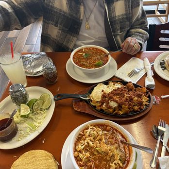 Ely's Restaurant - Posole and chorizo skillet with Oreo pancakes! - Breakfast & Brunch Near Me - Las Vegas, Nevada
