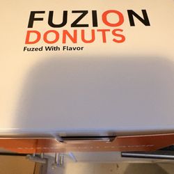 Box containing donuts