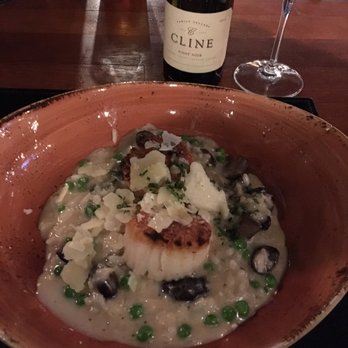 Liquid Assets - Scallops & risotto = perfection . (Split entree) - American Near Me - Ocean City, Maryland Liquid Assets - Scallops & risotto = perfection . (Split entree) - American Near Me - Ocean City, Maryland