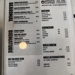Spring 2026 menu Spring 2026 menu
