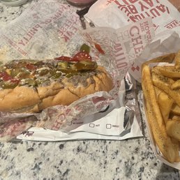King Philly and steak fries King Philly and steak fries