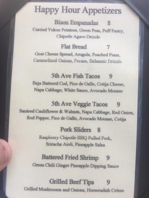 Menu photo 7 5th Avenue Grille Frisco, CO