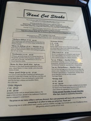 Menu photo 5 Mohave Steakhouse Bullhead City, AZ Menu photo 5 Mohave Steakhouse Bullhead City, AZ