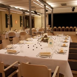 Restaurant Pellegrini - Saal eingedeckt für Krimi Dinner ca. 80 Pers.