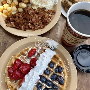 Ida's Cafe - Eggs w/ hash and the USA Waffle - Breakfast & Brunch Near Me - Lancaster, Pennsylvania Ida's Cafe - Eggs w/ hash and the USA Waffle - Breakfast & Brunch Near Me - Lancaster, Pennsylvania