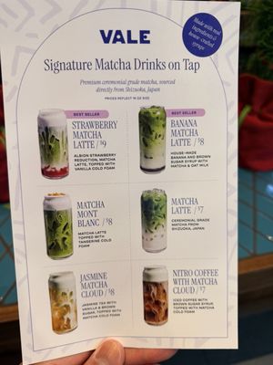 Menu photo 4 Vale Matcha & Coffee Seattle, WA