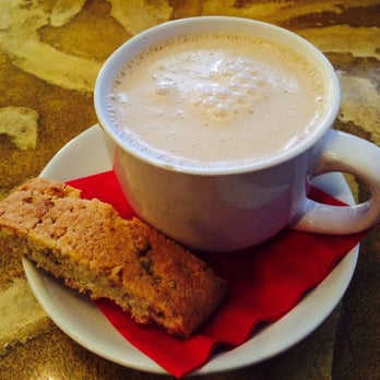 Egg Plantation - Chai tea latte with a biscotti. - Breakfast & Brunch Near Me - Newhall, California