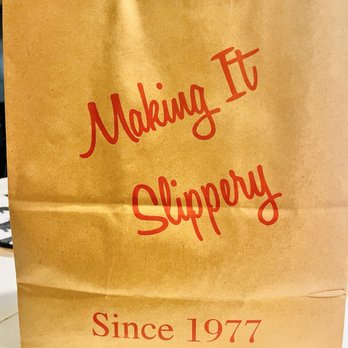 Yang Chow - Cute takeout bags re their famous slippery shrimp - Chinese Near Me - Pasadena, California