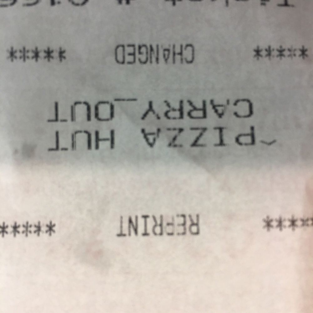 Pizza Hut - a receipt for a pizza - Pizza Near Me - Ennis, Texas Pizza Hut - a receipt for a pizza - Pizza Near Me - Ennis, Texas