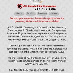 All Gussied Up Grooming - The hours