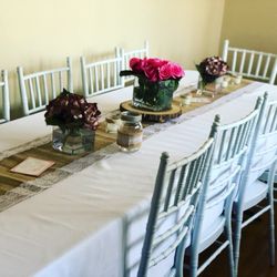 Making Your Dreams Reality Events - These pretty aluminum Chiavari chairs for a bridal party