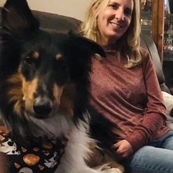 Jen’s Gentle Pet Care - Jen and her own dog Kona.