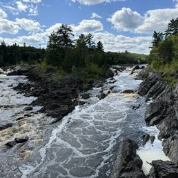 View from swinging bridge