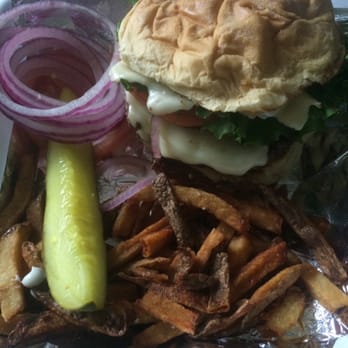 Plane View - Cheeseburger with some fries I ate :) - American Near Me - Vineyard Haven, Massachusetts