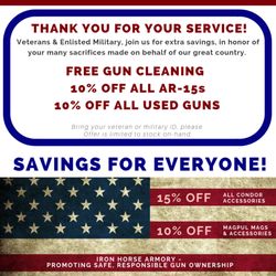 Iron Horse Armory - Veterans Day Sale 2018