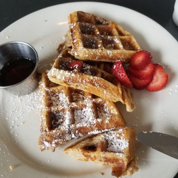 Cafe Stella - Those are the the original pieces of strawberry on my berries and waffle order. That's all that was on there. - Coffee & Tea Near Me - Norfolk, Virginia