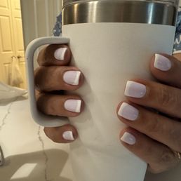 My manicure  light purple and French tips