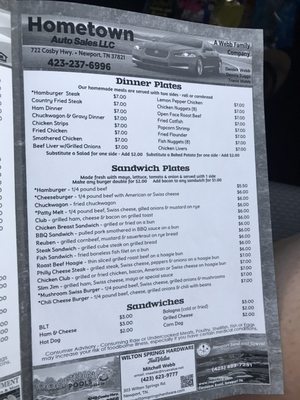 Menu photo 7 Janice's Diner Cosby, TN