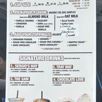Coffee by Sergio - Menu - Food Stands Near Me - Los Angeles, California